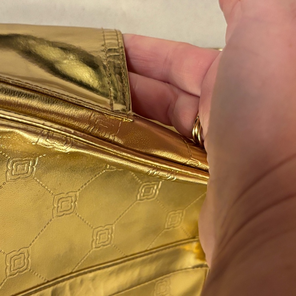BCBGMaxAzria Shimmering Gold Tote Bag - Picture 4 of 8